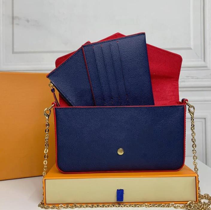 Original High Quality Luxurys Designers Bags Purse Woman Fashion Monogrames Multi Pochette Felicie Chain Crossbody Shoulder Bag With Box DustBag 063001 item