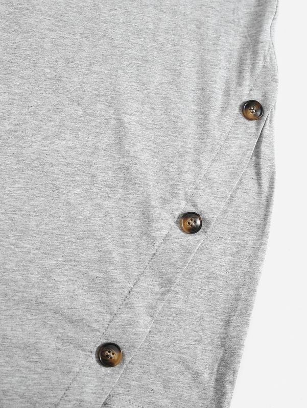 Teen Girls Button Side Fitted Dress SHE
