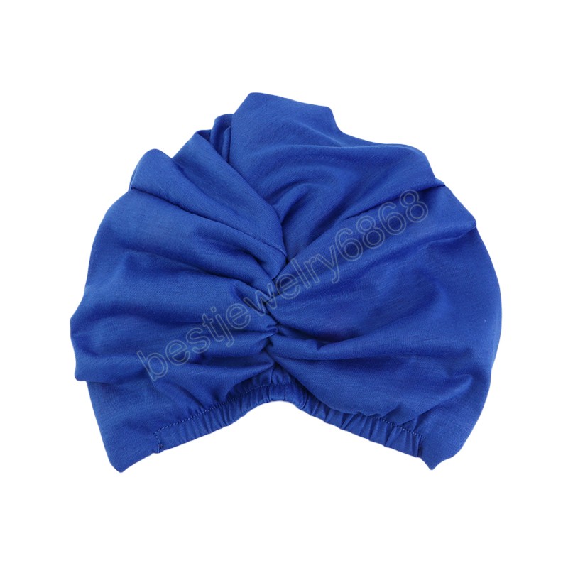 Women Satin Linning Turban Twist Head Wrap Soild Color Hat Headband Turban Muslim Cap Headscarf Inner Hijab India Hats