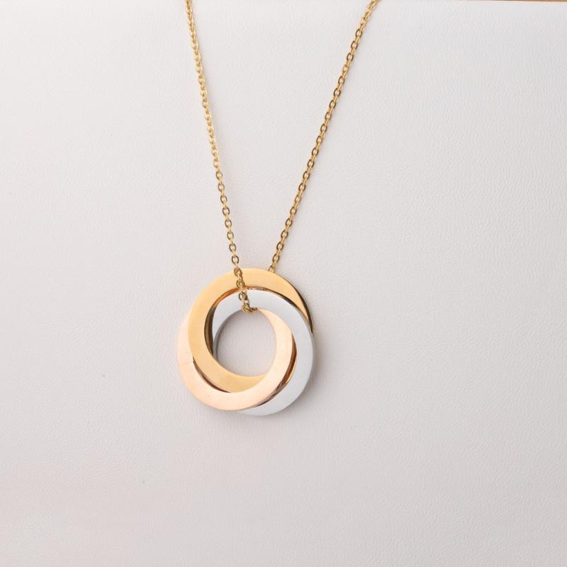 Pendant Necklaces Stainless Steel Three Color Circle Winding Necklace Mirror Polished Couple Accessories
Pendant Necklaces Stainless Steel Three Color Circle Winding Necklace Mirror Polished Couple Accessories