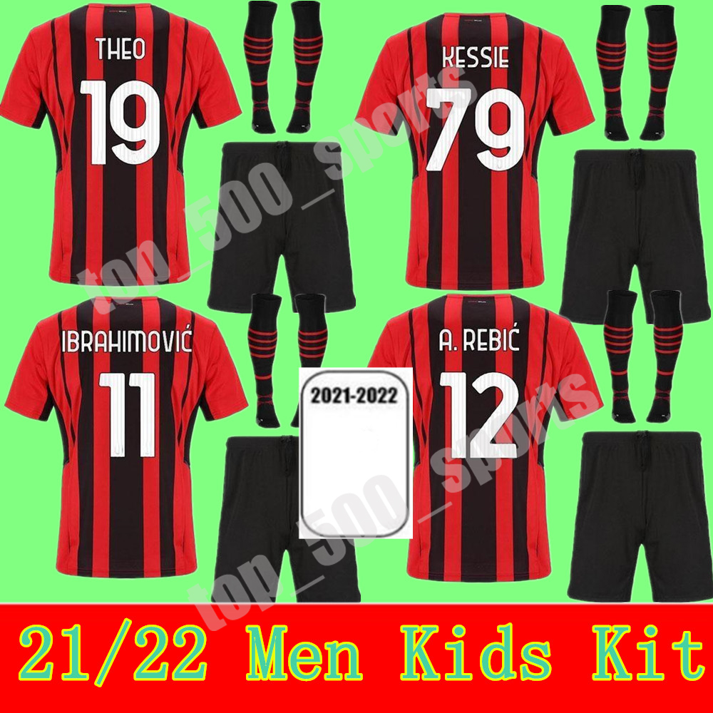 AC milan Men kids kit 21 22 soccer jersey IBRAHIMOVIC BRAHIM BENNACER KESSIE ROMAGNOLI CALHANOGLU 2021 2022 football shirt TONALI REBIC maillot adult kits, Home+patch
AC milan Men kids kit 21 22 soccer jersey IBRAHIMOVIC BRAHIM BENNACER KESSIE ROMAGNOLI CALHANOGLU 2021 2022 football shirt TONALI REBIC maillot adult kits, Home+patch