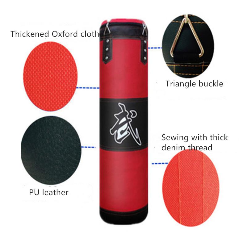 Empty Boxing Sandbag Home Fitness Hook Hanging Kick Punching Bag Training Fight Karate Punch Muay Thai Sand