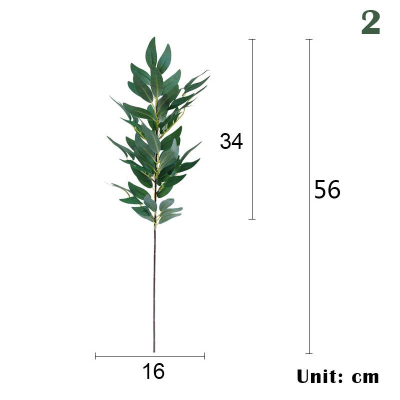 Decorative Flowers & Wreaths Artificial Branch With Leaves Faux Dried Eucalyptus Willow Garland Branches Stems Fake Greenery Decor _WK