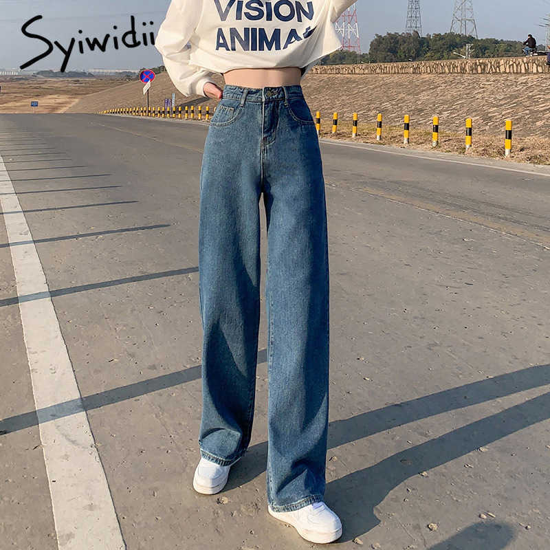 Syiwidii Wide Leg Jeans for Women Bottom Baggy Denim Pants High Waist Full Length Clothing Trousers Vintage Streetwear 210616, Sky blue
Syiwidii Wide Leg Jeans for Women Bottom Baggy Denim Pants High Waist Full Length Clothing Trousers Vintage Streetwear 210616, Sky blue
