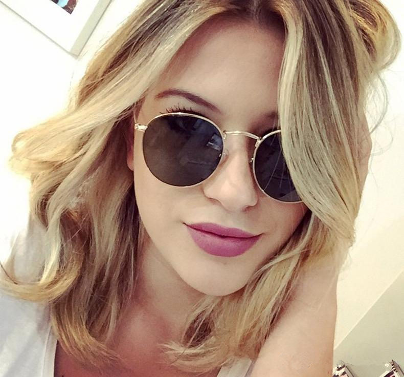Classic Design Brand Round ray Sunglasses UV400 Eyewear Metal Gold Frame Bans Glasses Men Women Mirror glass Lens Sun-glasses with box
Classic Design Brand Round ray Sunglasses UV400 Eyewear Metal Gold Frame Bans Glasses Men Women Mirror glass Lens Sun-glasses with box