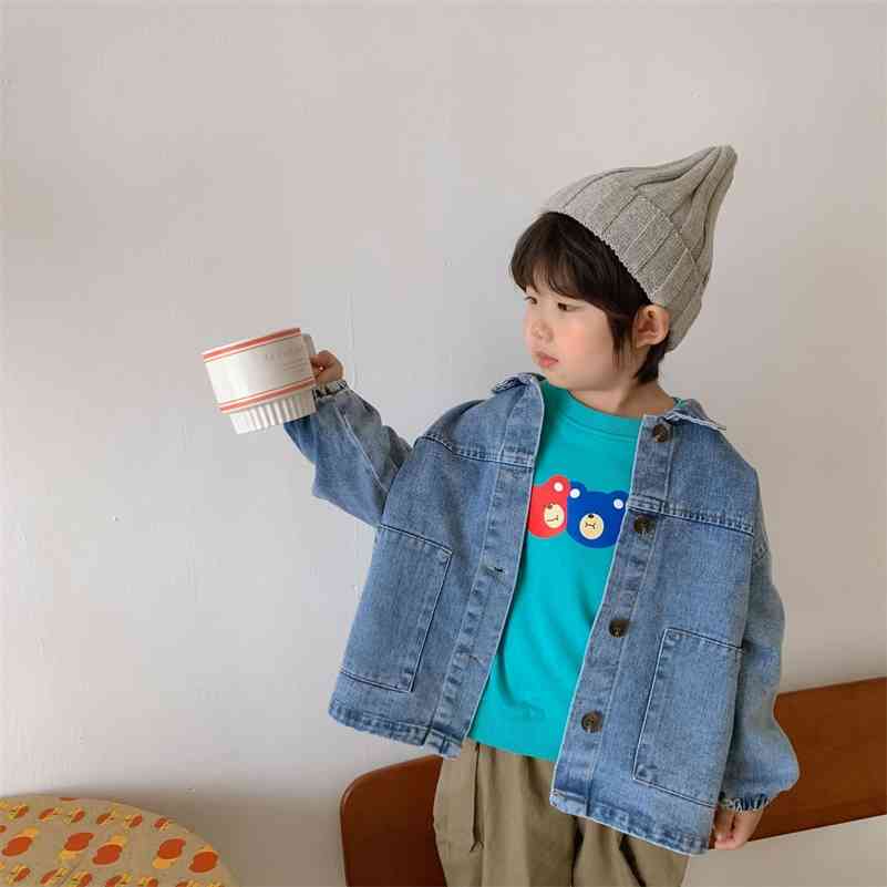 Boys autumn casual loose denim coats Girls cotton all-match jackets unisex oversized outwears 210708, Coffee
Boys autumn casual loose denim coats Girls cotton all-match jackets unisex oversized outwears 210708, Coffee