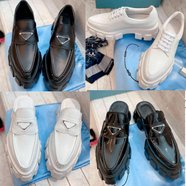 Women Platform Loafers Designer Shoes Soft Cowhide Sneakers P Triangle Rubber Black Shiny Leather Chunky Round Head Sneaker Thick Bottom Shoe With box size 35-41
Women Platform Loafers Designer Shoes Soft Cowhide Sneakers P Triangle Rubber Black Shiny Leather Chunky Round Head Sneaker Thick Bottom Shoe With box size 35-41