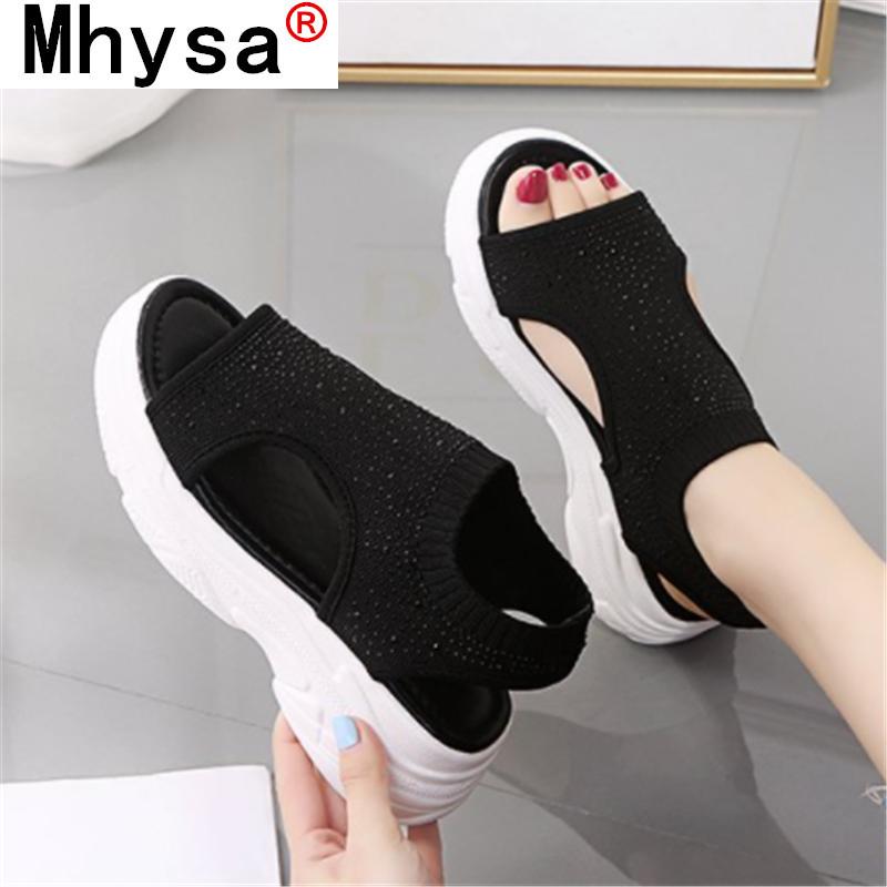 Sandals Women's Outdoor Wedges Breathable Mesh Shoes For Woman Summer Fashion Rhinestone Platform Casual Open Toe, Black
Sandals Women's Outdoor Wedges Breathable Mesh Shoes For Woman Summer Fashion Rhinestone Platform Casual Open Toe, Black