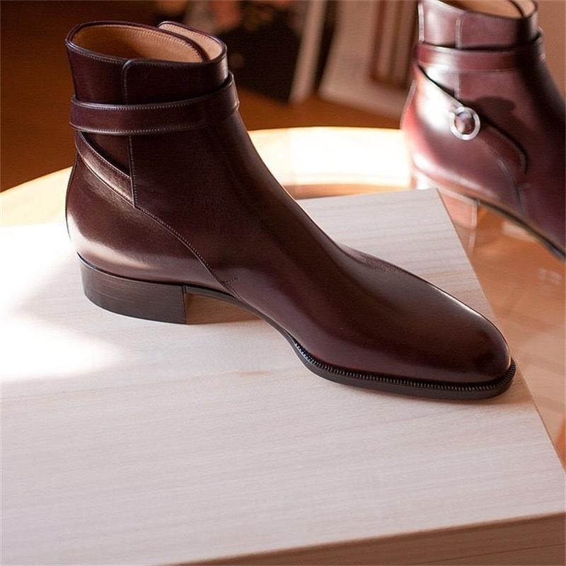 Fashion Temperament Business Dress Boots PU Leather Round Head Low Heel Red Belt Buckle Daily Comfort Classic British Style ZZ421
Fashion Temperament Business Dress Boots PU Leather Round Head Low Heel Red Belt Buckle Daily Comfort Classic British Style ZZ421