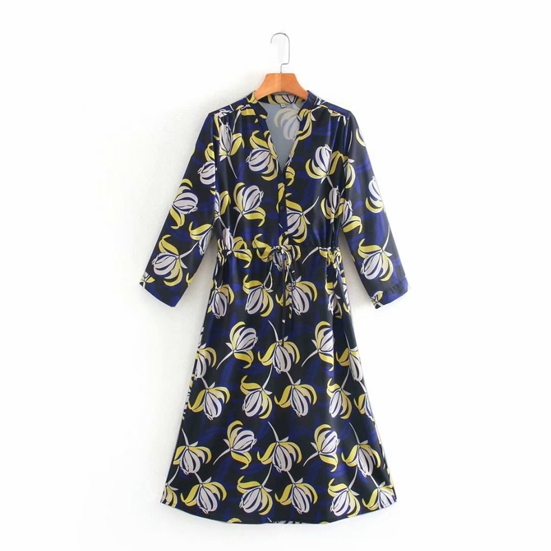 Fashion Women V neck Flower Print Midi Dress Long Sleeve A line Party Clubwear Ladies NX9922 210525, Blue
Fashion Women V neck Flower Print Midi Dress Long Sleeve A line Party Clubwear Ladies NX9922 210525, Blue