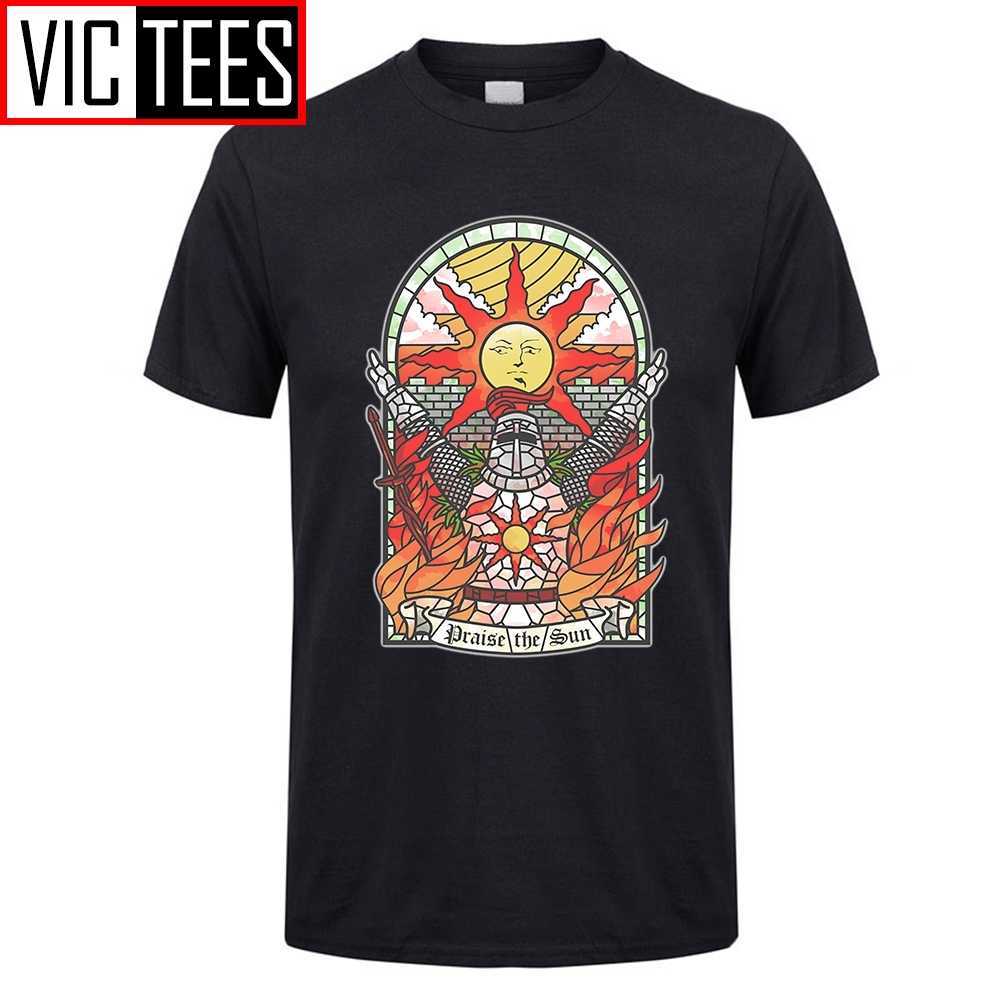 Men's Dark Souls 3 Church of the Sun T-Shirt Praise Youth Tees Cotton T Shirt Fashion Clothing 210629
