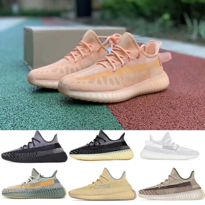 

WITH BOX CINDER Mono Clay Shoe V2 Asriel Yeshaya Static Zyon Sulfur Reflective Running Shoes Kanye West 35v2 Mens Women Sport Trainers 36-48, 01