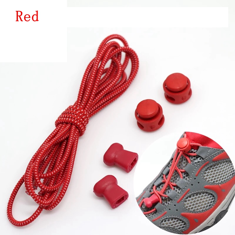 Elastic Self-Locking Shoelaces Elastic No-tie Shoestrings for Running Jogging Triathlon Sports Fitness Training