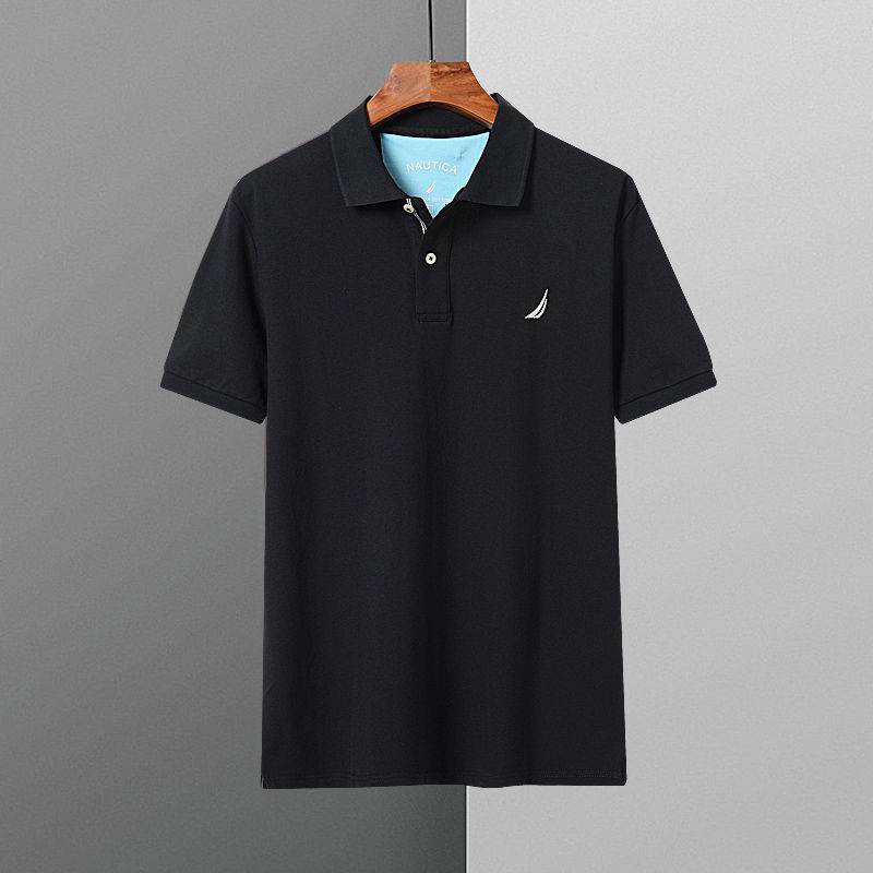 Men's T-shirt Pure Cotton Top Lapel Short Sleeve Polo Shirt T-Shirts Loose Summer, Black
Men's T-shirt Pure Cotton Top Lapel Short Sleeve Polo Shirt T-Shirts Loose Summer, Black