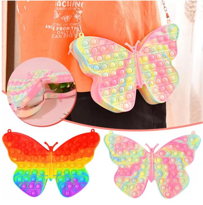 New Butterfly Favor Simple Dimple Chain Cross Bag Fidget Toys Push Bubble Antistress Children Toy Press Its Keychain Wallet free DHL FAST CN05 FY3286
New Butterfly Favor Simple Dimple Chain Cross Bag Fidget Toys Push Bubble Antistress Children Toy Press Its Keychain Wallet free DHL FAST CN05 FY3286