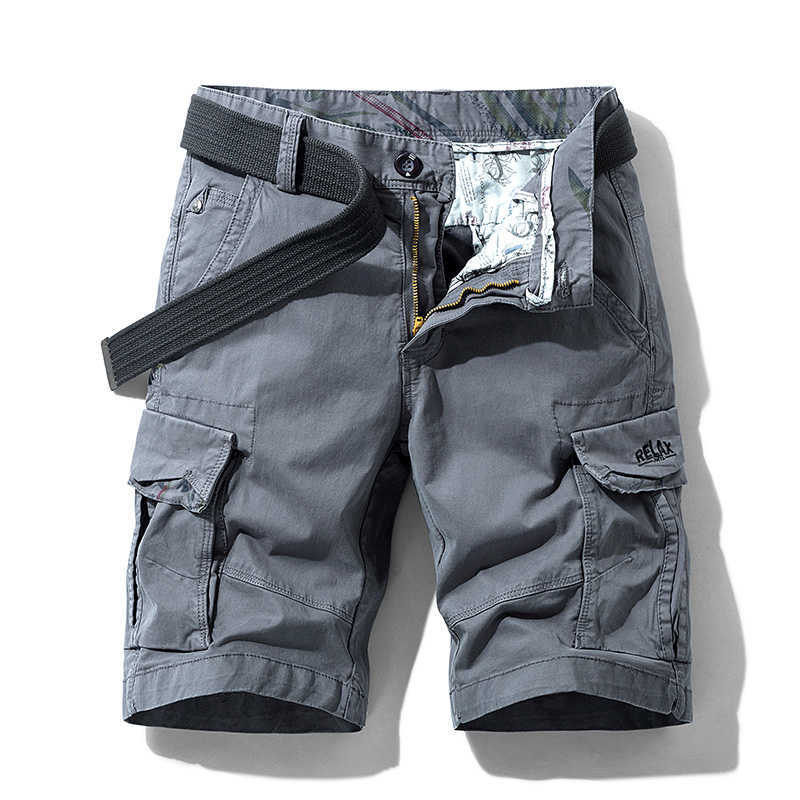 Summer Fashion Safari Style Shorts Pure Cotton Hiking Pants Durable Classic High Quality Loose Large Size 6XL 210629