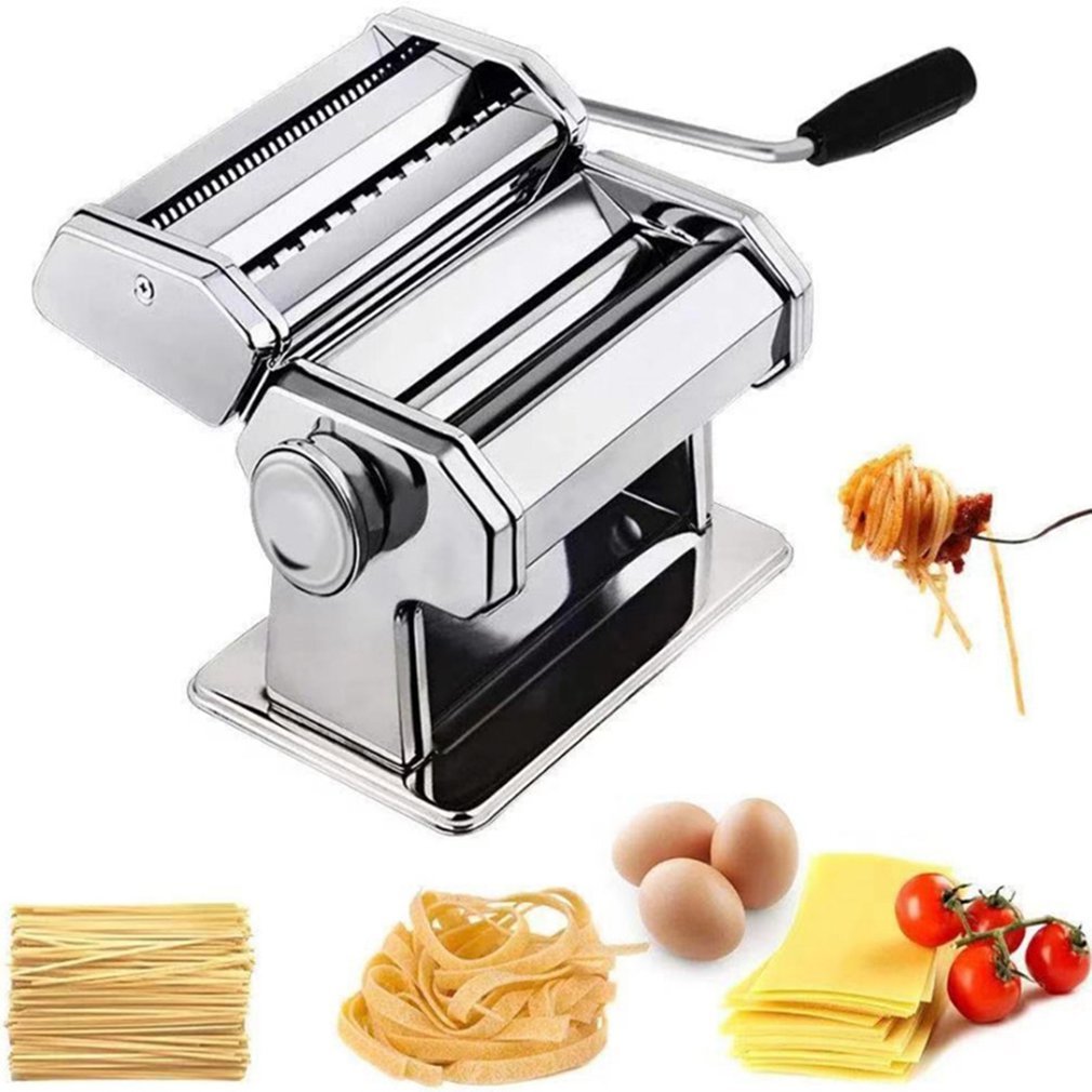 Mini Professional Pasta Maker Machine Hand Crank Bake Roller Spaghetti Noddle Maker Pasta Cutter For Kitchen Aid Mixer