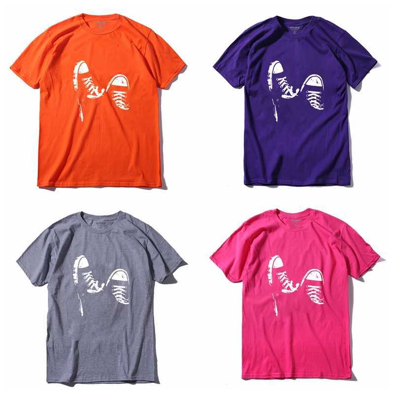 COOLMIND 100% cotton casual short sleeve skate shoes men T shirt cool summer t male t- tee s 210629