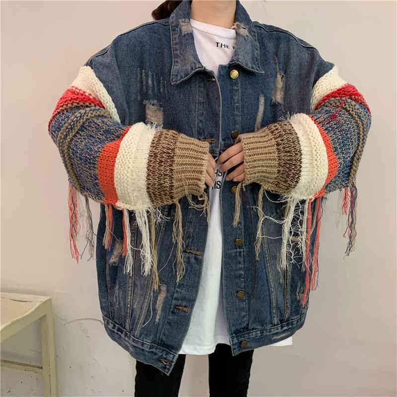 women's jackets cut-up jean jacket, torn woman's jacket with a spring hole fashion q1ca, Black;brown
women's jackets cut-up jean jacket, torn woman's jacket with a spring hole fashion q1ca, Black;brown