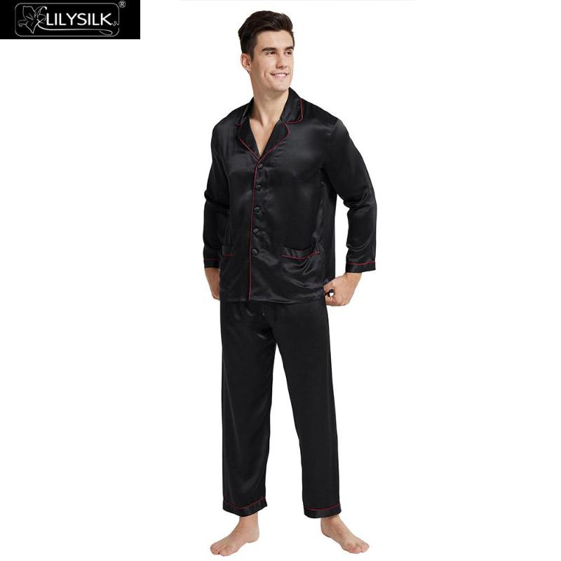 Men's Sleepwear LilySilk Pajamas Set Men Pyjamas Long Pure 100 Silk 22 Momme Luxury With Trimming Clearance Sale, Black
Men's Sleepwear LilySilk Pajamas Set Men Pyjamas Long Pure 100 Silk 22 Momme Luxury With Trimming Clearance Sale, Black