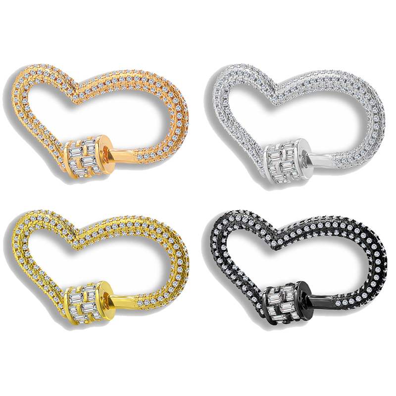 Riversr CZ Micro Pave Screw Clasps White Pink Yellow Gun Black Heart Copper Zircon DIY Jewelry Findings Wholesale
Riversr CZ Micro Pave Screw Clasps White Pink Yellow Gun Black Heart Copper Zircon DIY Jewelry Findings Wholesale