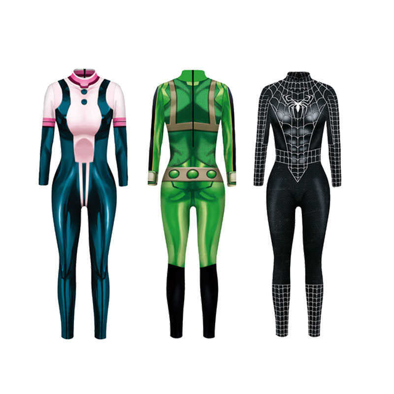 Anime My Hero Academia Asui Tsuyu Cosplay Costumes Jumpsuit OCHACO URARAKA Halloween Fancy Ball Suit Romper Lady Girls Q0821
Anime My Hero Academia Asui Tsuyu Cosplay Costumes Jumpsuit OCHACO URARAKA Halloween Fancy Ball Suit Romper Lady Girls Q0821