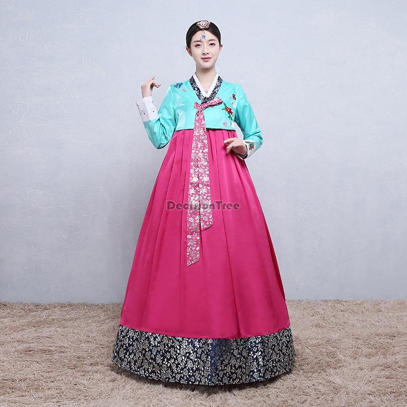 Korean Traditional Costume Hanbok Women Female Dress National Dance Performance Korea Wedding Oriantal