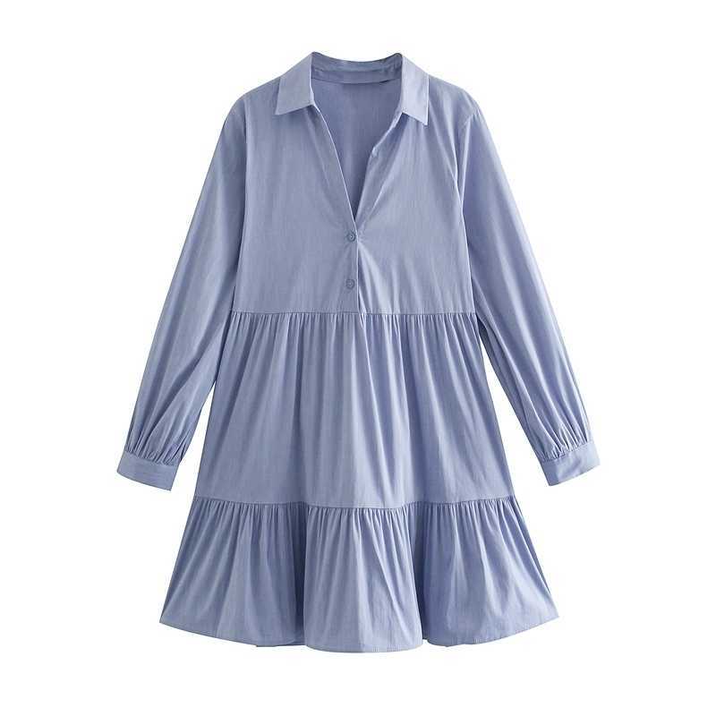 Casual Patchwork Ruffles Straight Dress Women Spring Long Sleeves Mini Shirt Solid Color Street Style 210525, Blue
Casual Patchwork Ruffles Straight Dress Women Spring Long Sleeves Mini Shirt Solid Color Street Style 210525, Blue
