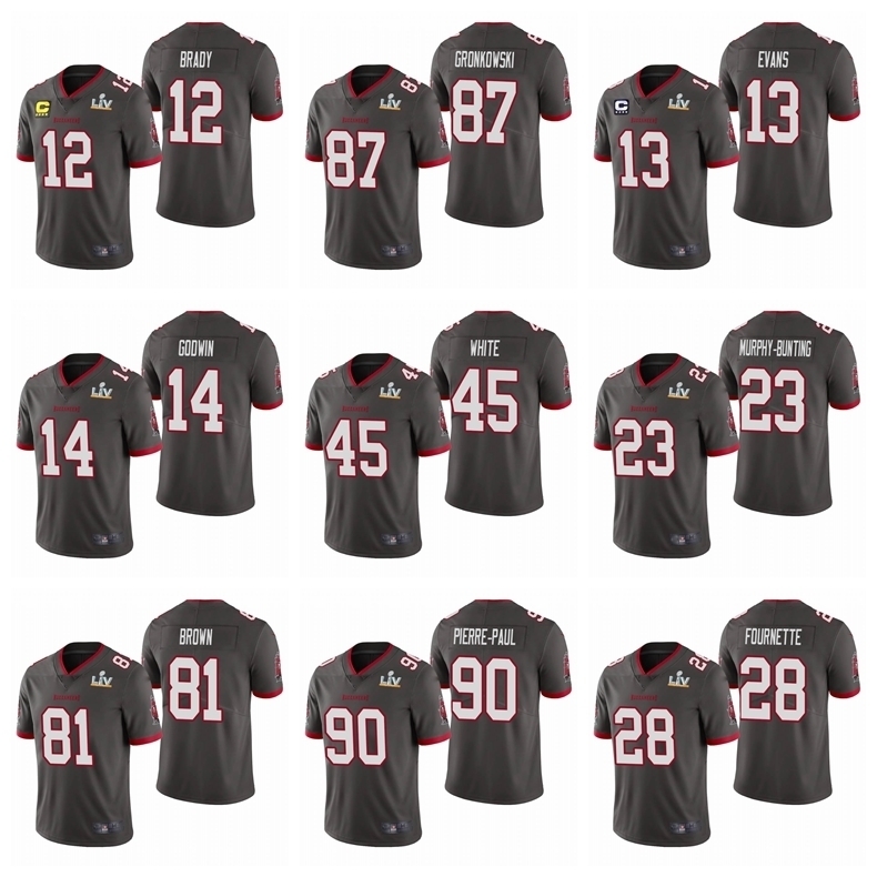 12 Tom Brady 87 Rob Gronkowski 13 Evans 14 Godwin Tampa Bay Super Buccaneer Men Pewter Limited Football Jerseys Bowl, Black
12 Tom Brady 87 Rob Gronkowski 13 Evans 14 Godwin Tampa Bay Super Buccaneer Men Pewter Limited Football Jerseys Bowl, Black