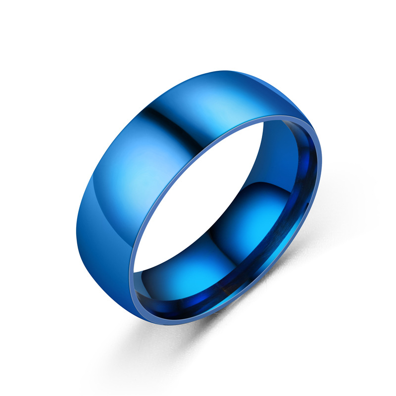 Delicate 316L Stainless Steel Ring for Men Women Smooth Surface Rings Cool Gold Silver Black Band Ring Wedding Party Jewelry Gift Anti-allergic Titani