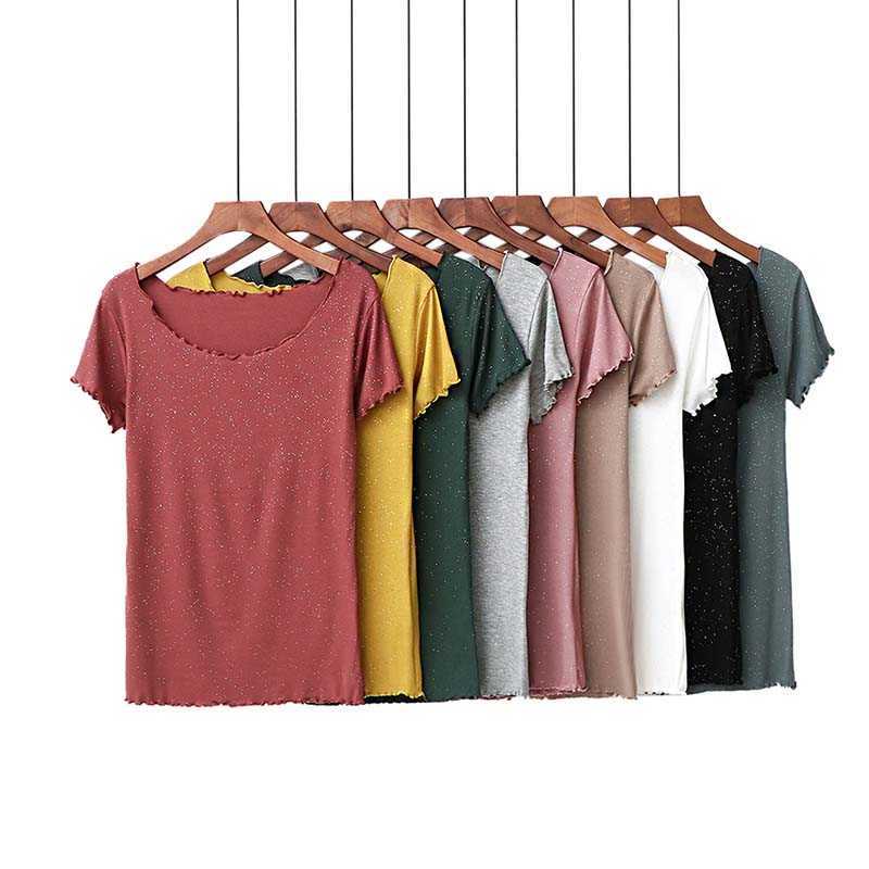 Sequins Ruched Women T-shirt Summer Casual Short Sleeve Lady Tees Harajuku Plus size W833 210526, Color 9
Sequins Ruched Women T-shirt Summer Casual Short Sleeve Lady Tees Harajuku Plus size W833 210526, Color 9