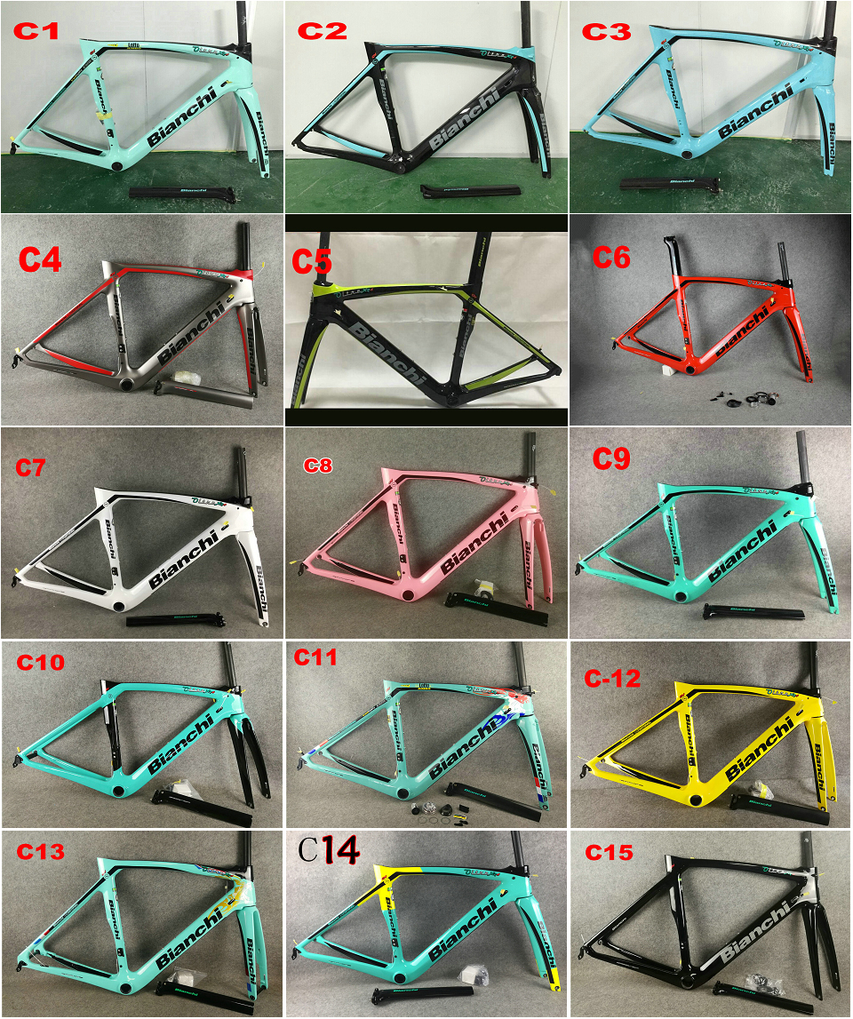 20 Colors Bianchi XR4 Frame Carbon Road Bike Frames Bicycle Frameset With Fork+Seatpost+Headset+Clamp BB386
20 Colors Bianchi XR4 Frame Carbon Road Bike Frames Bicycle Frameset With Fork+Seatpost+Headset+Clamp BB386