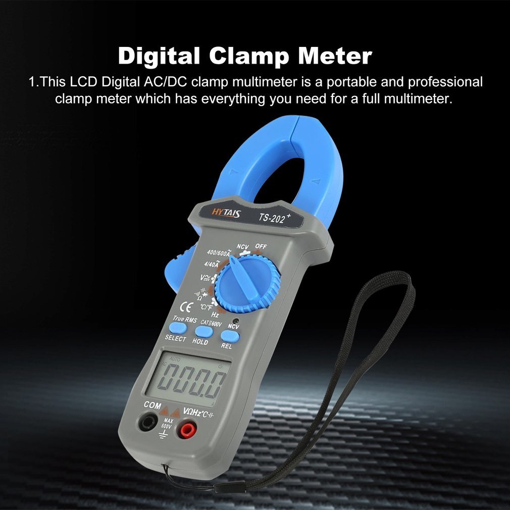 TS200/TS201/TS202 + Digital flow rate True Rms Multimeter Ncv Resistance Condensator Diode Temperature Tester Clampmeter