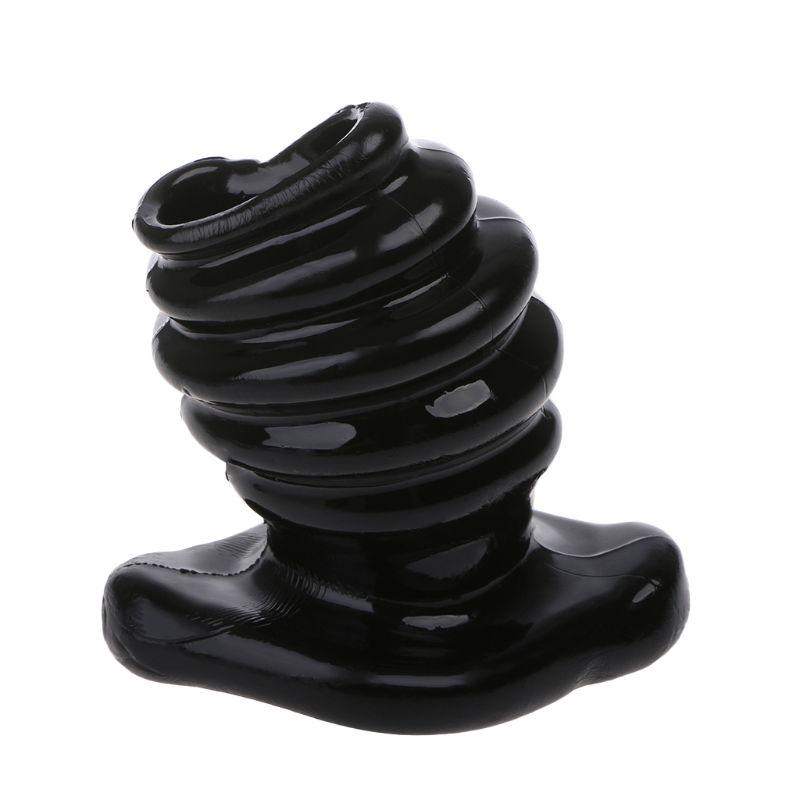 Sex Toys For Couples 3 Colors Cock Dock Full Access Tunnel BuPlug Rippled Anal Trainer Enema Hollow Play