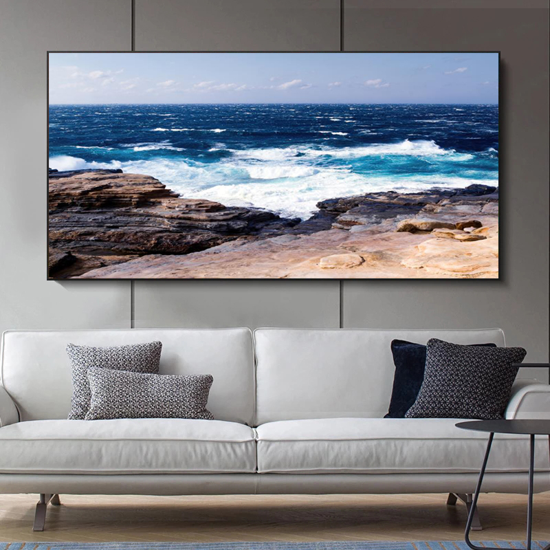 Beach Landscape Canvas Painting Indoor Decorations Wood Bridge Wall Art Pictures For Living Room Home Decor Sea Sunset Prints