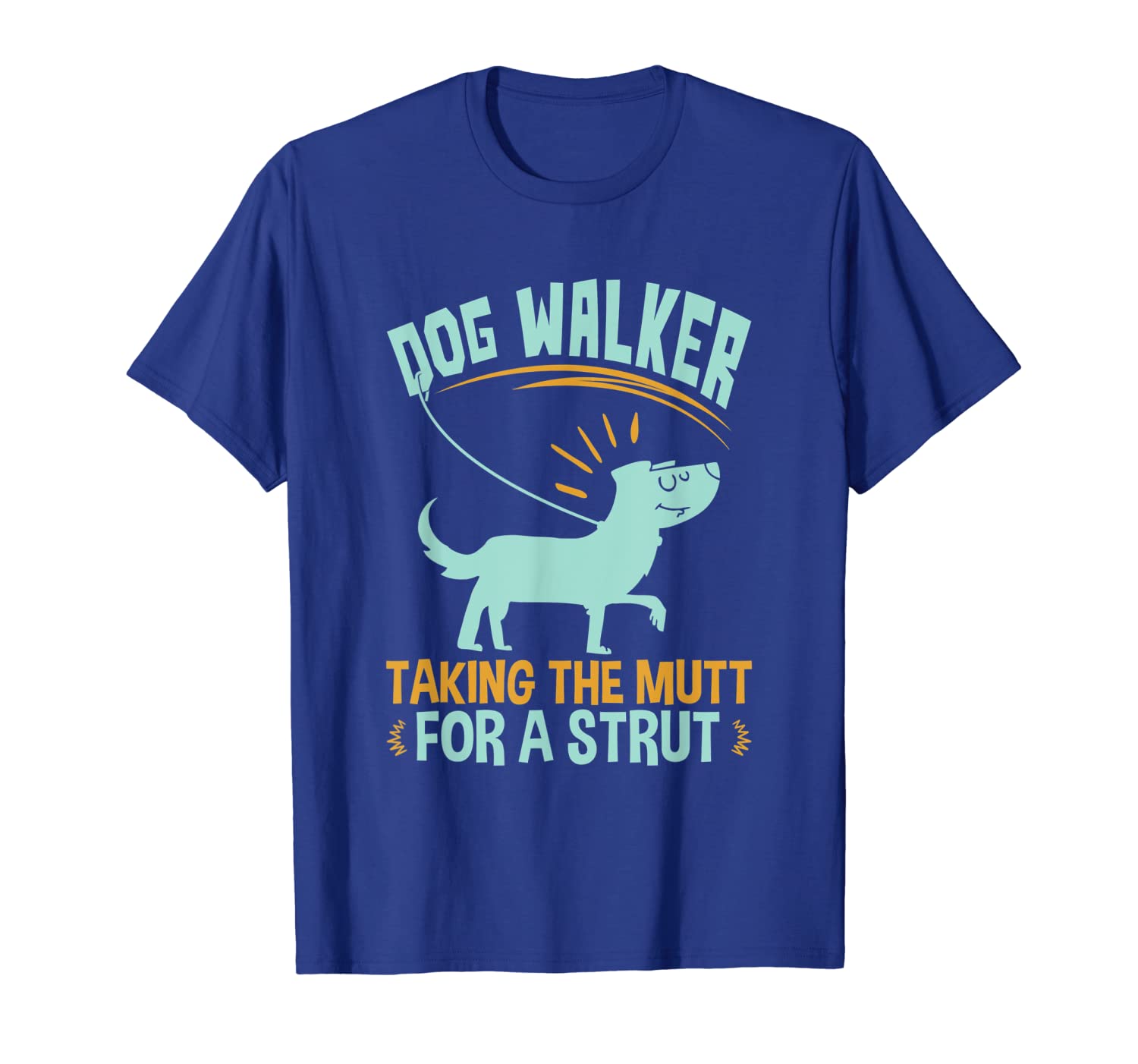 taking the mutt for a strut - dog walker t-shirt, White;black