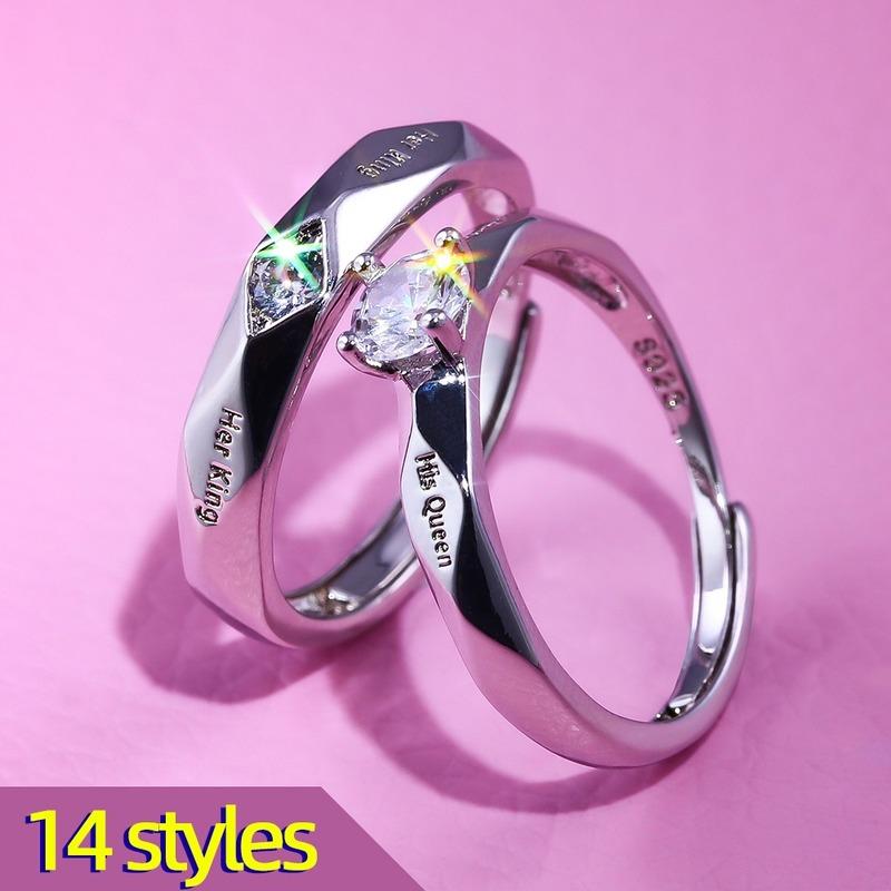 Wedding Rings CAOSHI Romantic Promise For Couples Carved With Letter His Queen&Her King Jewelry Resizable Ring 1 Piece Sale
Wedding Rings CAOSHI Romantic Promise For Couples Carved With Letter His Queen&Her King Jewelry Resizable Ring 1 Piece Sale