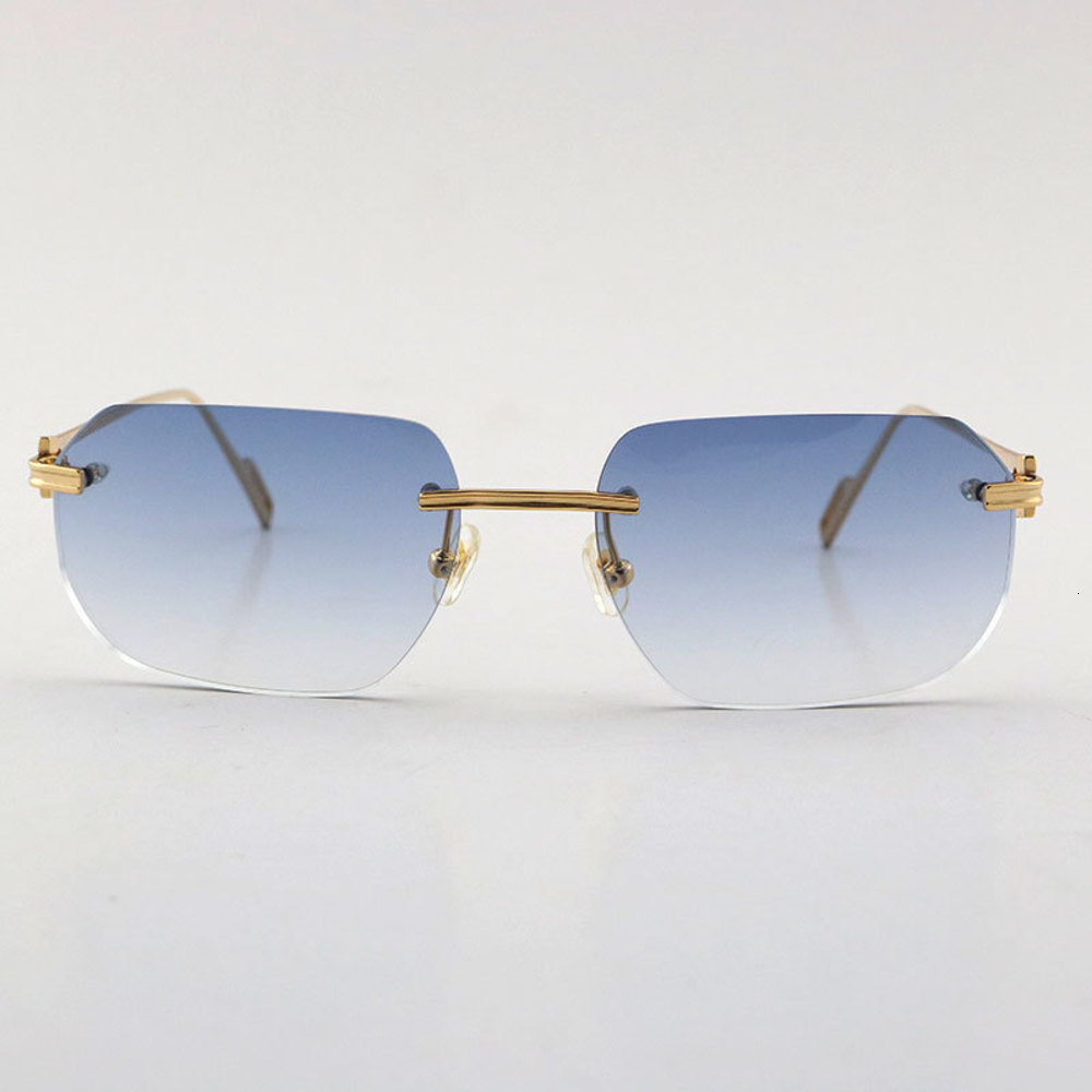 Selling Fashion Metal UV400 Protection Rimless 18K Gold Male and Female Sun Glasses Shield Retro Design Sunglasses
Selling Fashion Metal UV400 Protection Rimless 18K Gold Male and Female Sun Glasses Shield Retro Design Sunglasses