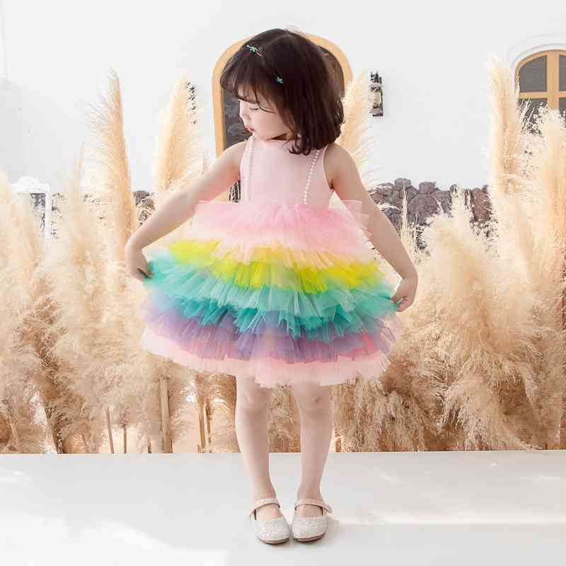 2021 girls' colorful cake rainbow Skirt New Korean style vest Princess gauze skirt children's dress, Pink rainbow cake skirt
2021 girls' colorful cake rainbow Skirt New Korean style vest Princess gauze skirt children's dress, Pink rainbow cake skirt
