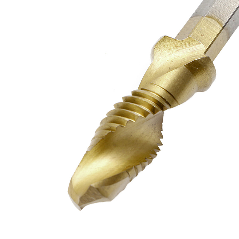 1 Set Hex Shank M3-M10 Titanium Plated Hss Hand Screw thread Metric Tap Boron 83XA