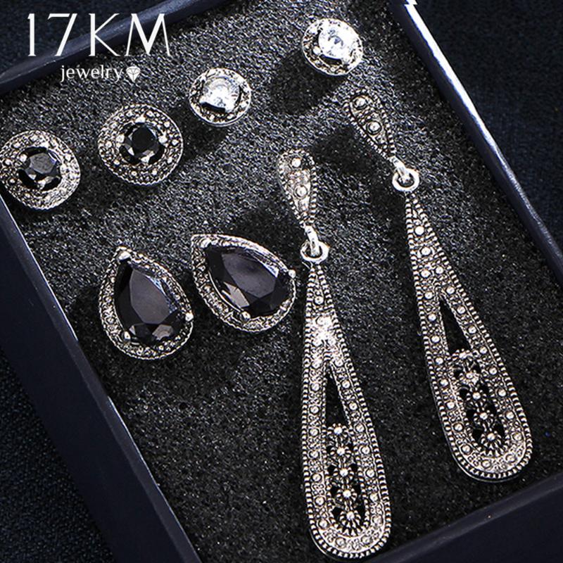 Stud 9 Design Vintage Water Drop Crystal Earrings Set For Woman Black Stone Silver Color Geometric Round Boho Jewelry, Golden;silver
Stud 9 Design Vintage Water Drop Crystal Earrings Set For Woman Black Stone Silver Color Geometric Round Boho Jewelry, Golden;silver