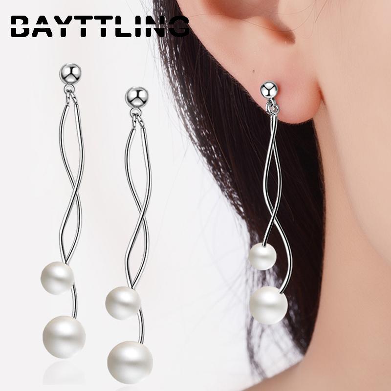 Dangle & Chandelier BAYTTLING 925 Sterling Silver 50MM Wave Round Pearl Drop Earrings For Women Fashion Glamour Party Gift Wedding Jewelry
Dangle & Chandelier BAYTTLING 925 Sterling Silver 50MM Wave Round Pearl Drop Earrings For Women Fashion Glamour Party Gift Wedding Jewelry
