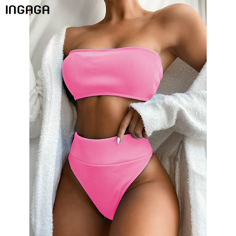 2021ingaga high waist bikinis bandeau swimsuits swimwear women black strapless biquini high cut bathing suit women 2021 beachwear, White;black
2021ingaga high waist bikinis bandeau swimsuits swimwear women black strapless biquini high cut bathing suit women 2021 beachwear, White;black