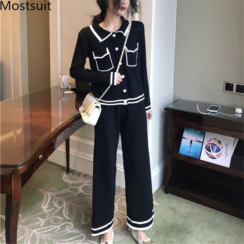 Autumn Korean Elegant Knitted Women 2 Piece Pants Suits Sets Long Sleeve Tops Wide Leg Fashion Casual 2 Pcs 210518, Apricot
Autumn Korean Elegant Knitted Women 2 Piece Pants Suits Sets Long Sleeve Tops Wide Leg Fashion Casual 2 Pcs 210518, Apricot