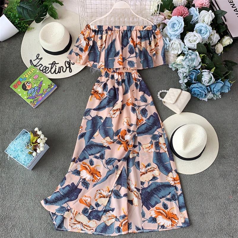 ruffles vintage boho womens dress summer off shoulder floral print midi long split party women elegant beach holiday vestidos, Black;gray
ruffles vintage boho womens dress summer off shoulder floral print midi long split party women elegant beach holiday vestidos, Black;gray