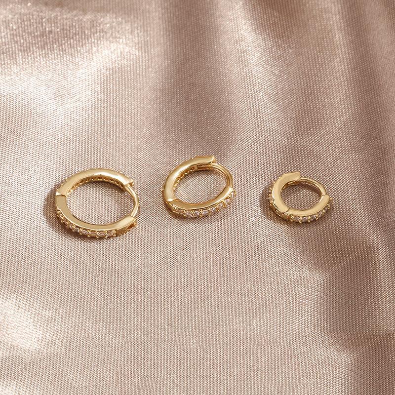 6mm/8mm/10mm Small Hoop Earrings For Women Men Gold Silver Color Simple Minimal Tiny Cz lage Ear Piercing & Huggie