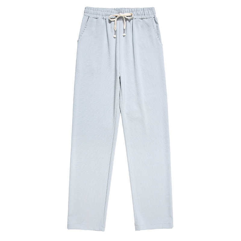Spring Autumn High Waist Lace Up Wide Leg Trousers Ladies Loose Straight Casual Joggers Sweatpants For Women Black Harem Pants 210604