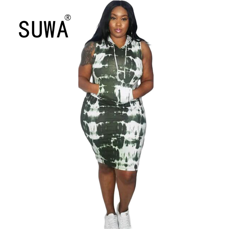 Summer Active Wear Tie Dye Print Hooded Sleeveless Plus Size L-4XL Women Bodycon Midi Dress Vestidos Streetwear Dresses 210525, Red
Summer Active Wear Tie Dye Print Hooded Sleeveless Plus Size L-4XL Women Bodycon Midi Dress Vestidos Streetwear Dresses 210525, Red