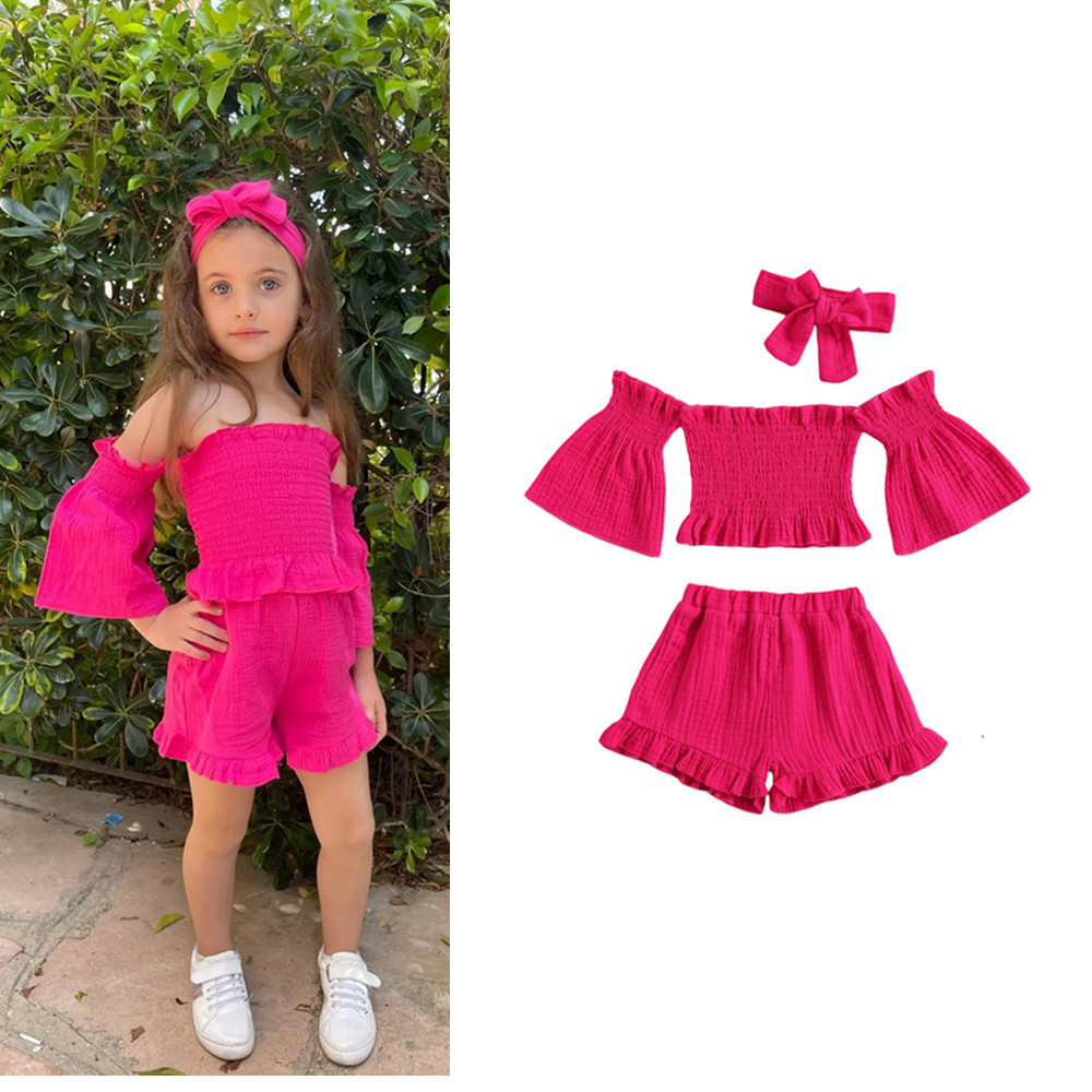Retail/wholesale 3 colors girl one shoulder tracksuit Clothing Sets 3pcs set cute mini top+short+bow headband girls outfits children Designers Clothes Kids boutique, White
Retail/wholesale 3 colors girl one shoulder tracksuit Clothing Sets 3pcs set cute mini top+short+bow headband girls outfits children Designers Clothes Kids boutique, White