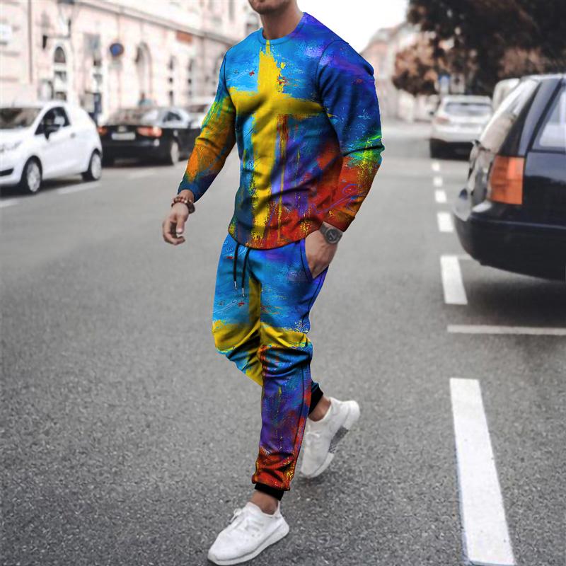Jogging Clothing 2021 Digital Printing British Style Colorful Round Neck Long Sleeve T-shirt Casual Street Men's Sweatshirt Suit, Black;red
Jogging Clothing 2021 Digital Printing British Style Colorful Round Neck Long Sleeve T-shirt Casual Street Men's Sweatshirt Suit, Black;red